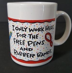 Vintage Shoebox Greetings I'm here Free Pens Coffee Mug